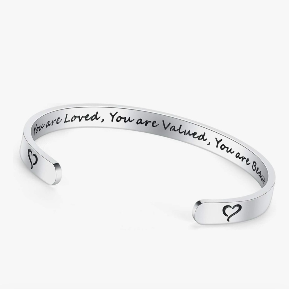 Silver Inspirational Cuff Bracelet BRAND NEW